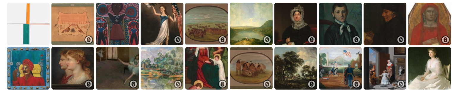 Render of painting in a table