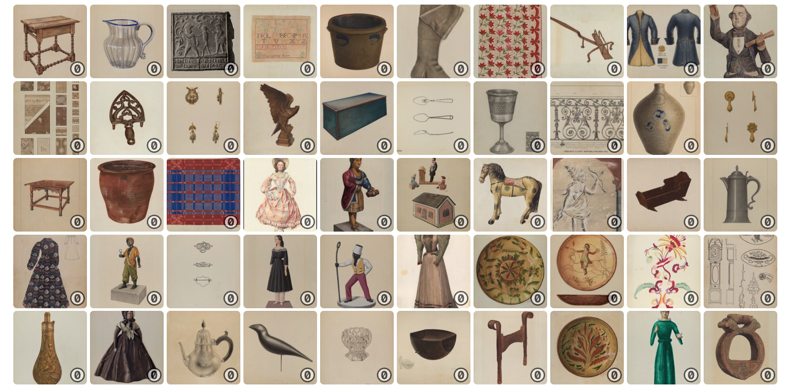 100 samples of public paintings