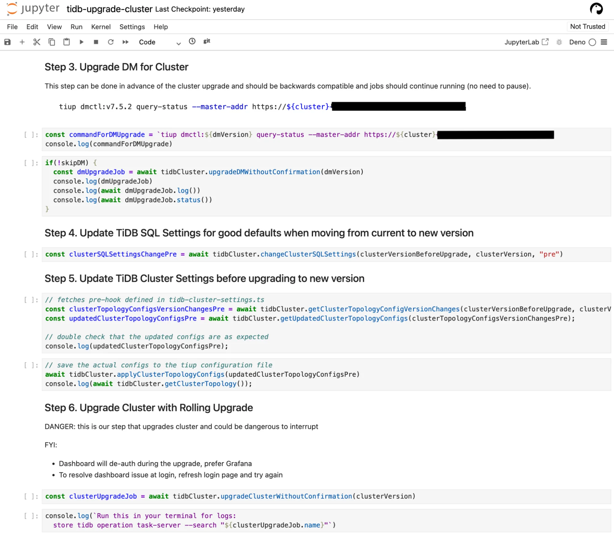 The storage team used runbooks with Deno, TypeScript, and Jupyter, to simplify infrastructure migration.