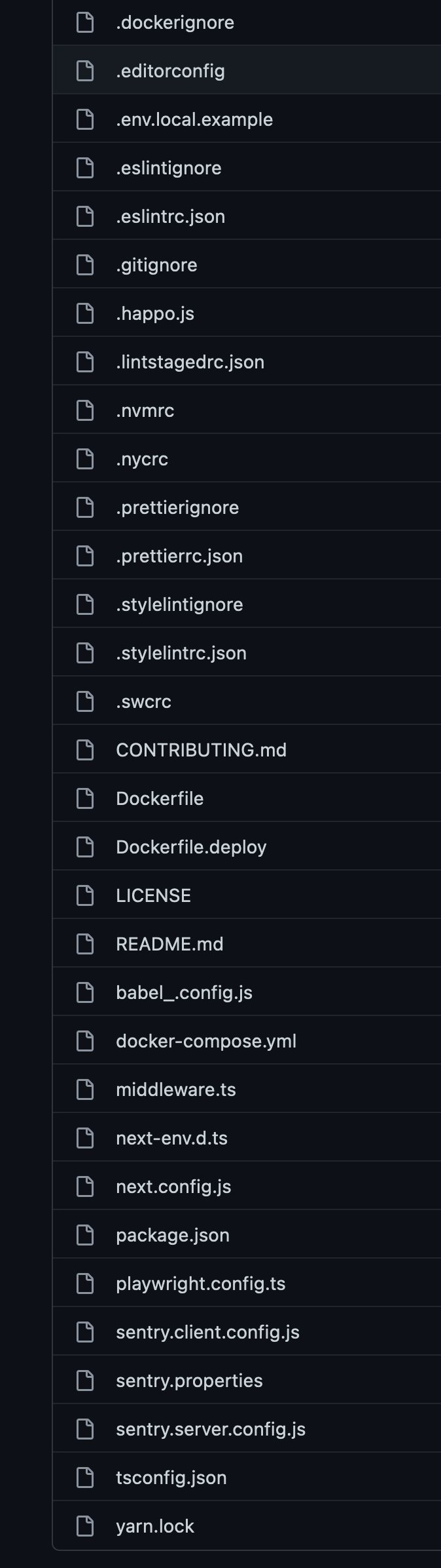 30 config files in your root